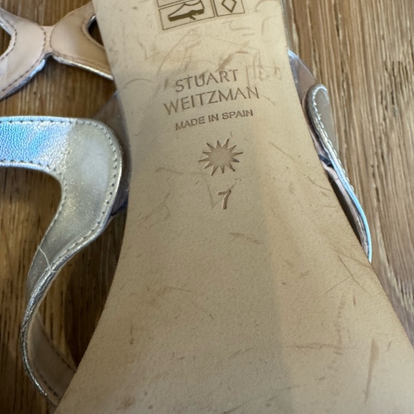 🔥Stuart Weitzman🔥FORMAL Mariposa 80 Sandal Sz7 Silver Worn3times PriceFirm! - Picture 14 of 14